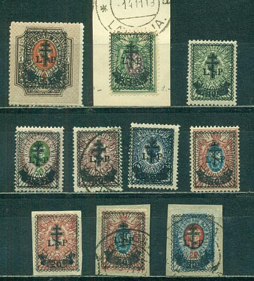 Западная армия, Генерал Авалов-Бермондт, надпечатка на м России * MLH 10 марок